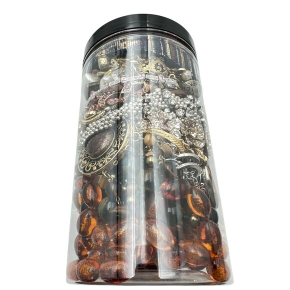 Mystery Jewelry Jar #1039 Wearable Quality Pieces 2lbs Necklace Bracelet Earring - Picture 2 of 4